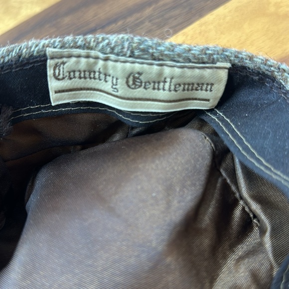 Vintage 100% Scottish Wool Harris Tweed Peaked Cap Country Gentleman - Picture 11 of 12